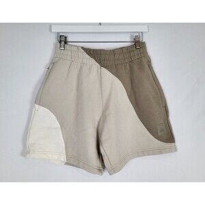 Alo Make Waves Shorts Tan & Cream Unisex Size XS Colorblock